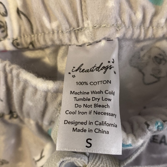 iheartdogs Christmas pajama pants unisex size small - Picture 3 of 3